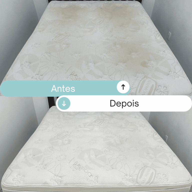 Antes e Depois - Limpeza e Higienizacao - Colchao